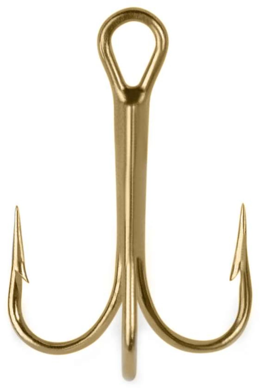Mustad 35518 Gold Treble Hooks 3 Mustad 35518 Gold Treble Hooks